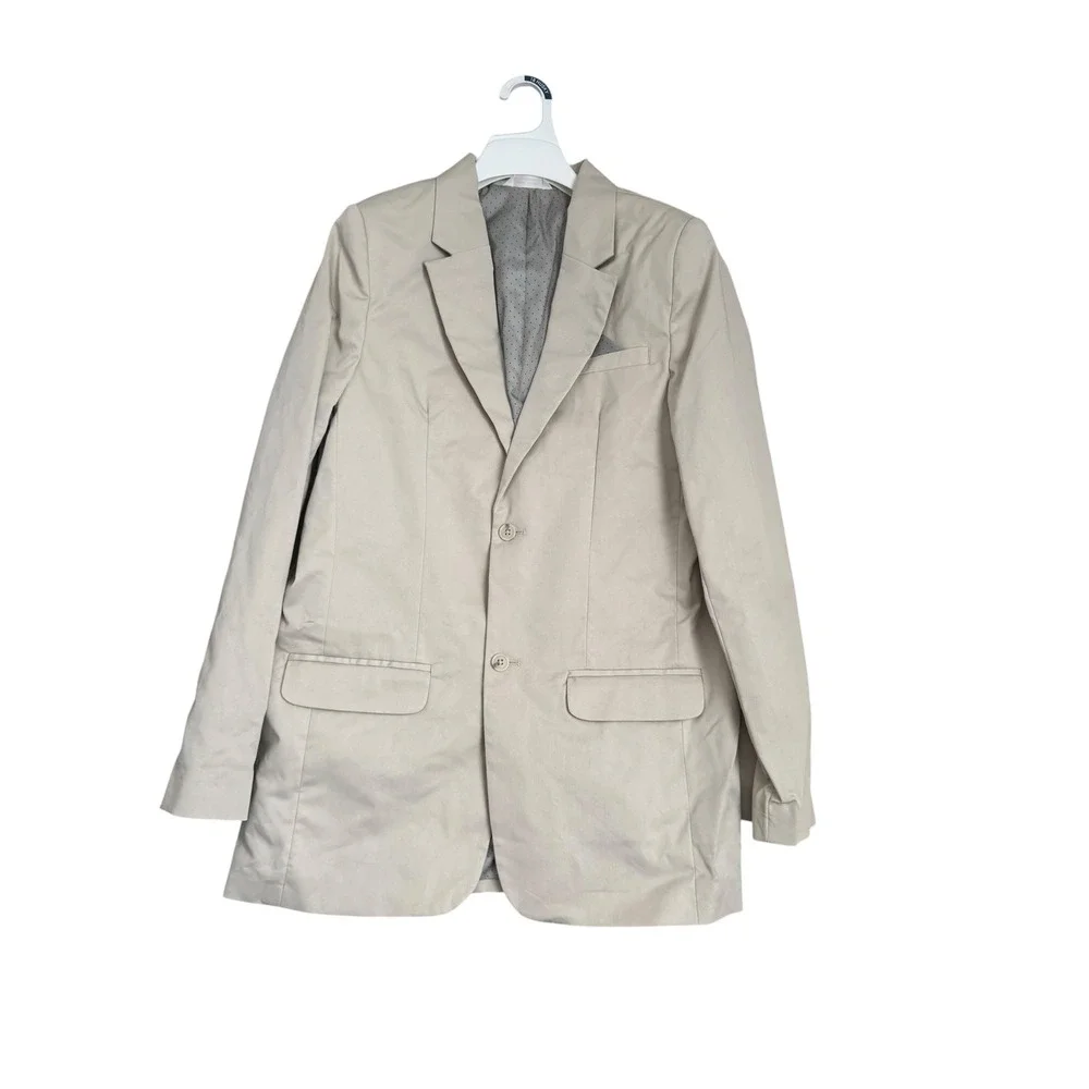 Cat & Jack Boys Khaki Suit Jacket Blazer Formal Wedding Size 18 Husky NWT